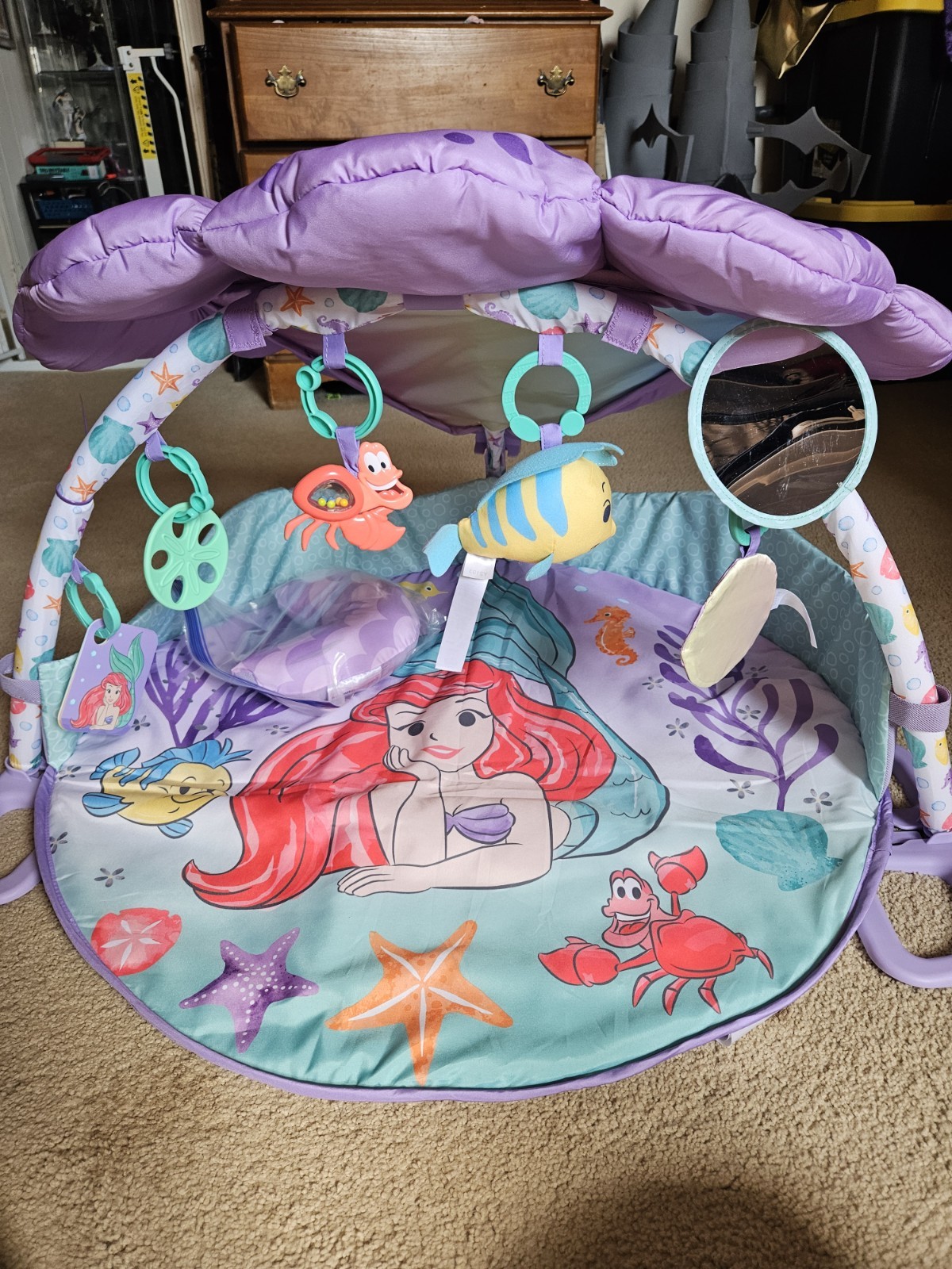 Disney Little Mermaid Ariel Playmat  Baby Lights Up And Plays Sounds