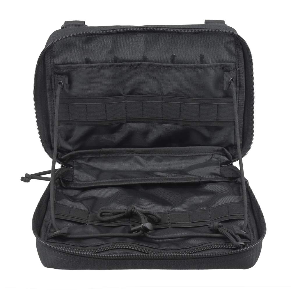 WYNEX Tactical Admin Molle Pouch, Medical EDC EMT Utility Free Size, Black 