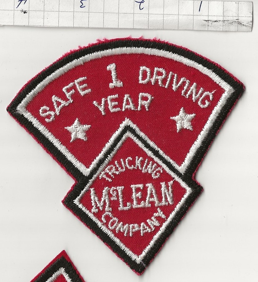 McLean Trucking 1 yr safe driving trucking company patch