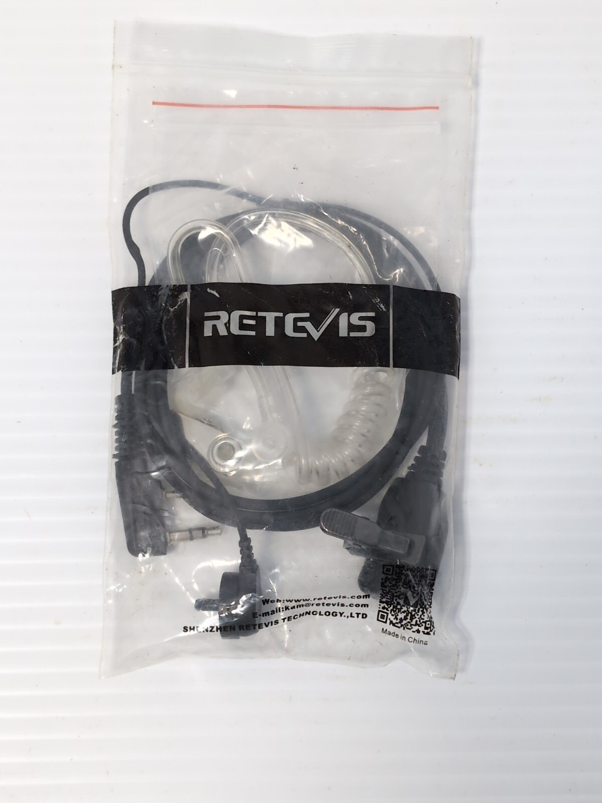 Retevis 2-Pin Earpiece Headset w/ Mic for Walkie Talkies – New
