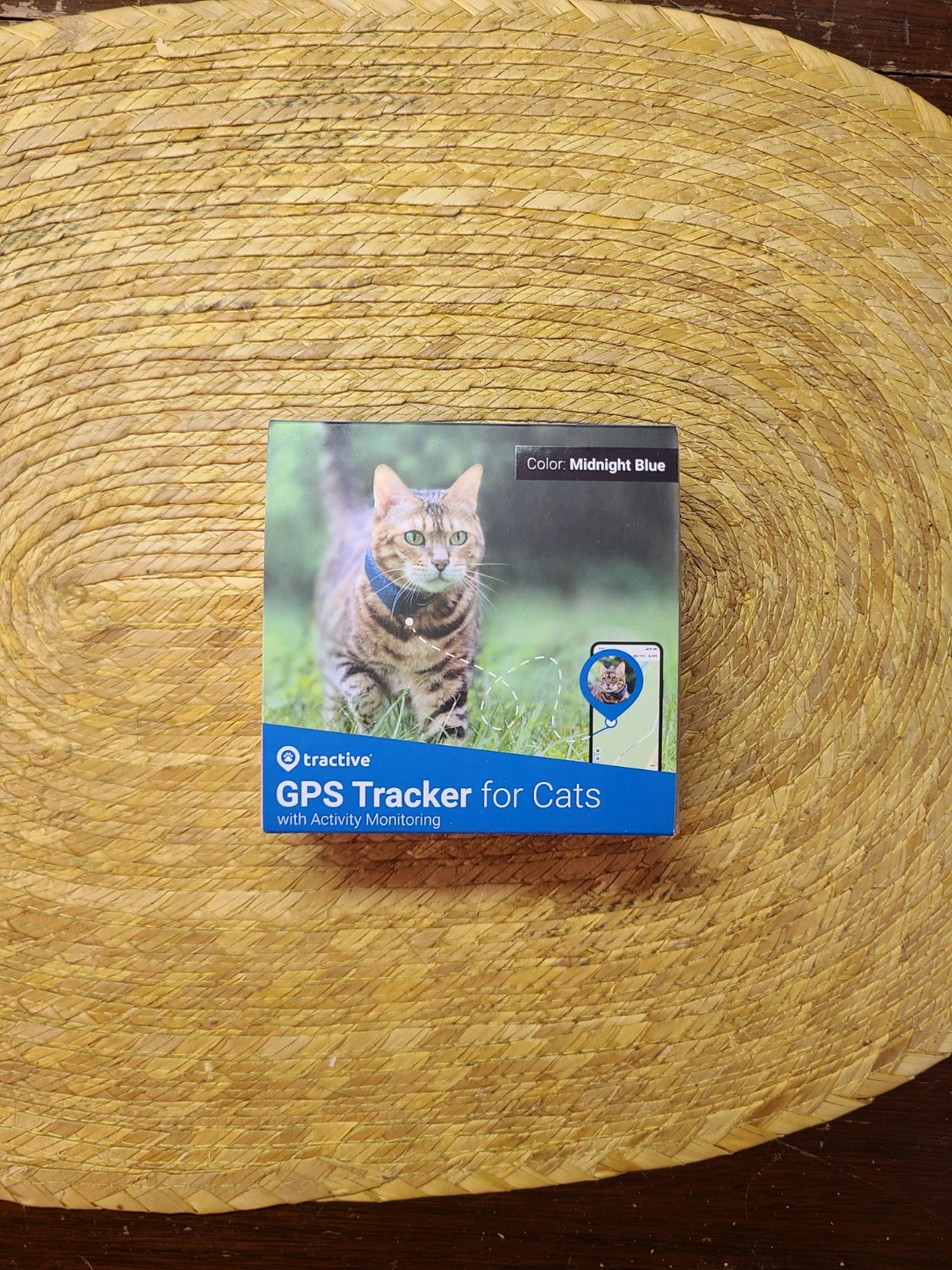 Tractive Waterproof GPS Cat Tracker - Midnight Blue - requires subscription 