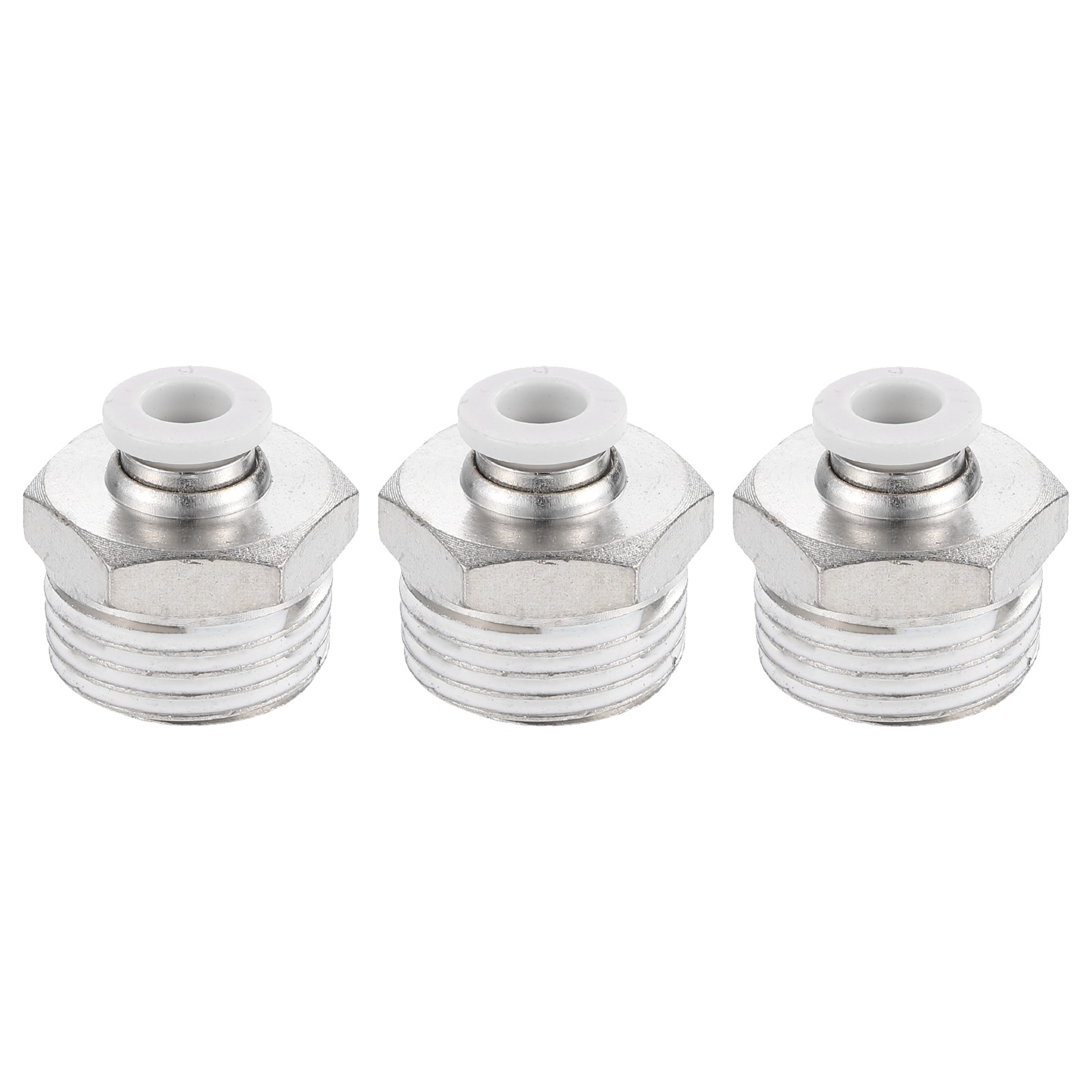 3Pcs Pneumatic Fitting, 6mm Tube OD x 1/2" PT Push to Connect Pneumatic Fitting