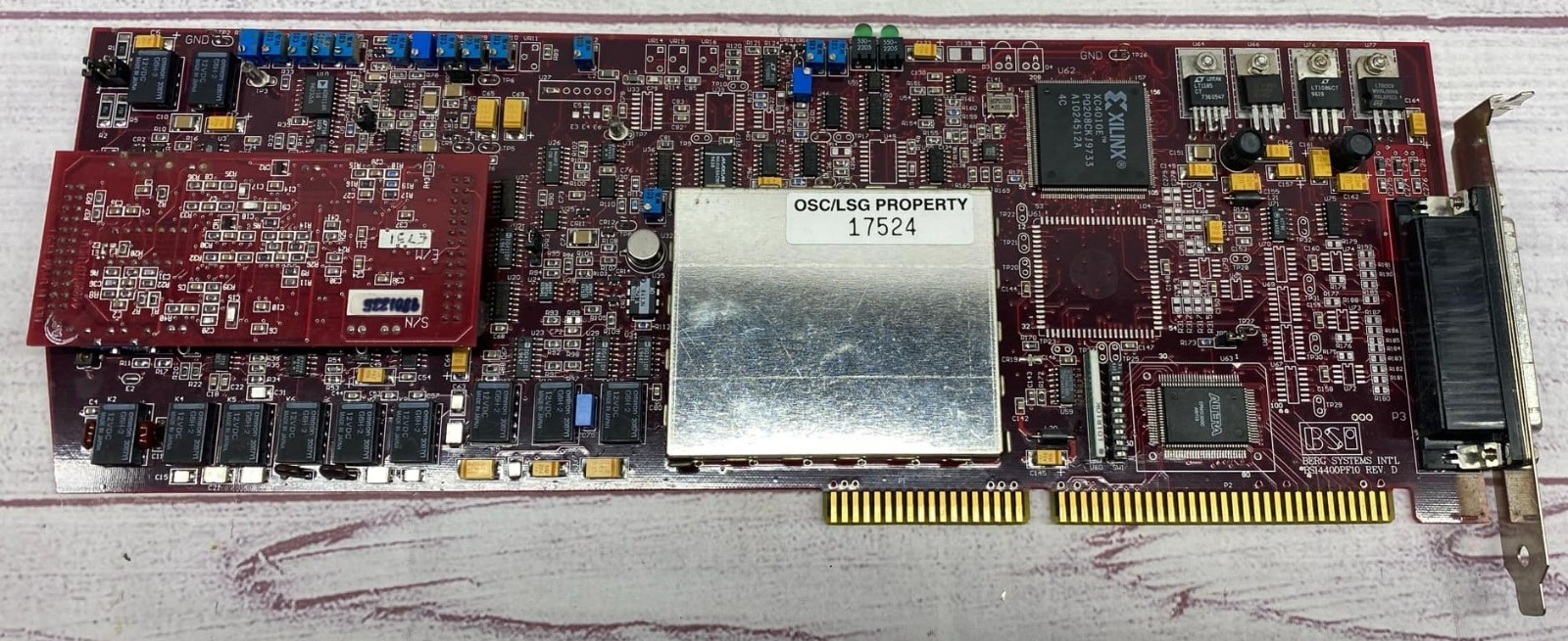 Berg Systems BSI 4400PF10 Rev. D Tunable Bit Sync PCM VME Bus Control Card