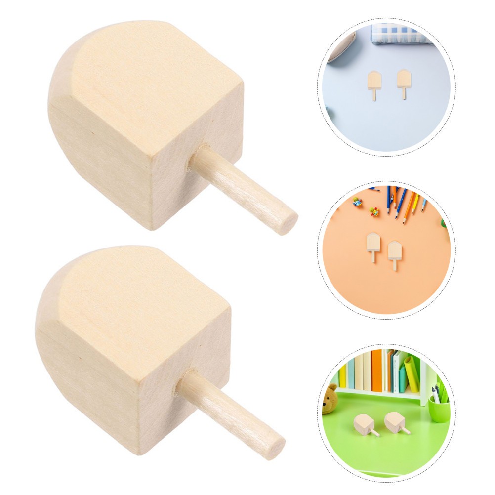 20 Pcs Wood Dreidel Chanukah Handmade Hanukkah Dreidels Ornament