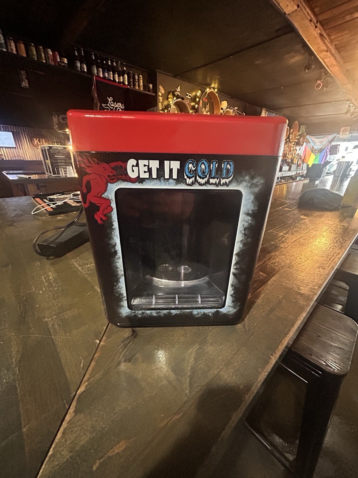 FIREBALL WHISKEY 2 Bottle Quick Pour Electric Cooler "Grab &Pour" Chiller Works