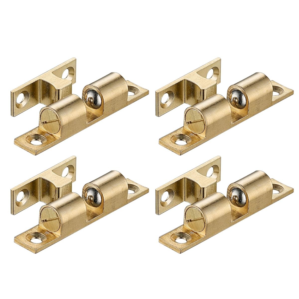 JQK Cabinet Door Catch, Closet Ball Tension Latch, Solid Brass 4 Pack 70mm, HB