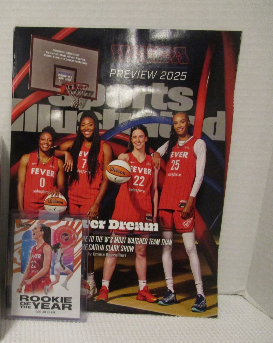 WNBA Preview 2025 Sports Illustrated & Caitlin Clark Rookie of the Year Card