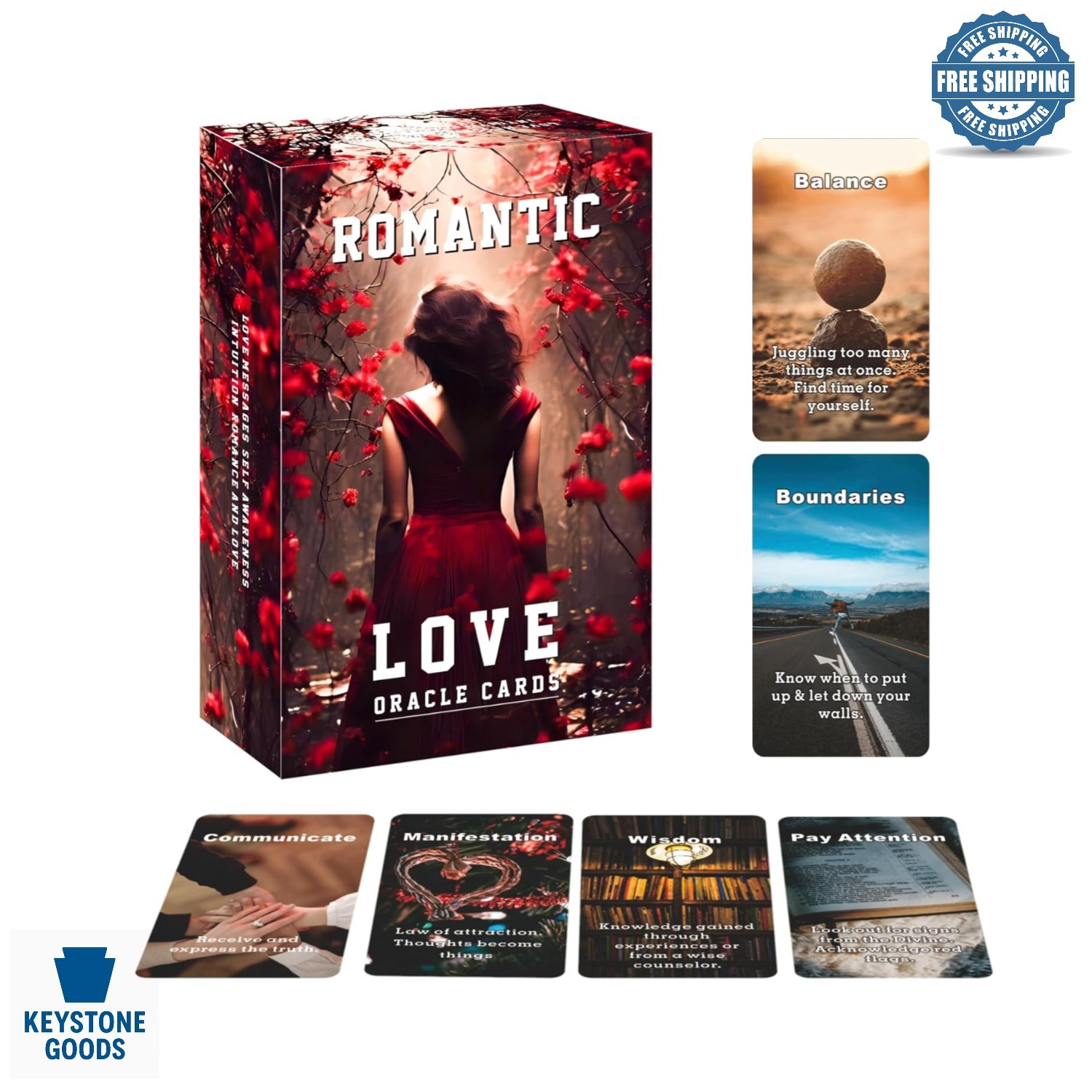 Romantic Love Oracle Cards - 54 Intuitive Love Messages for Self-Awareness & ...