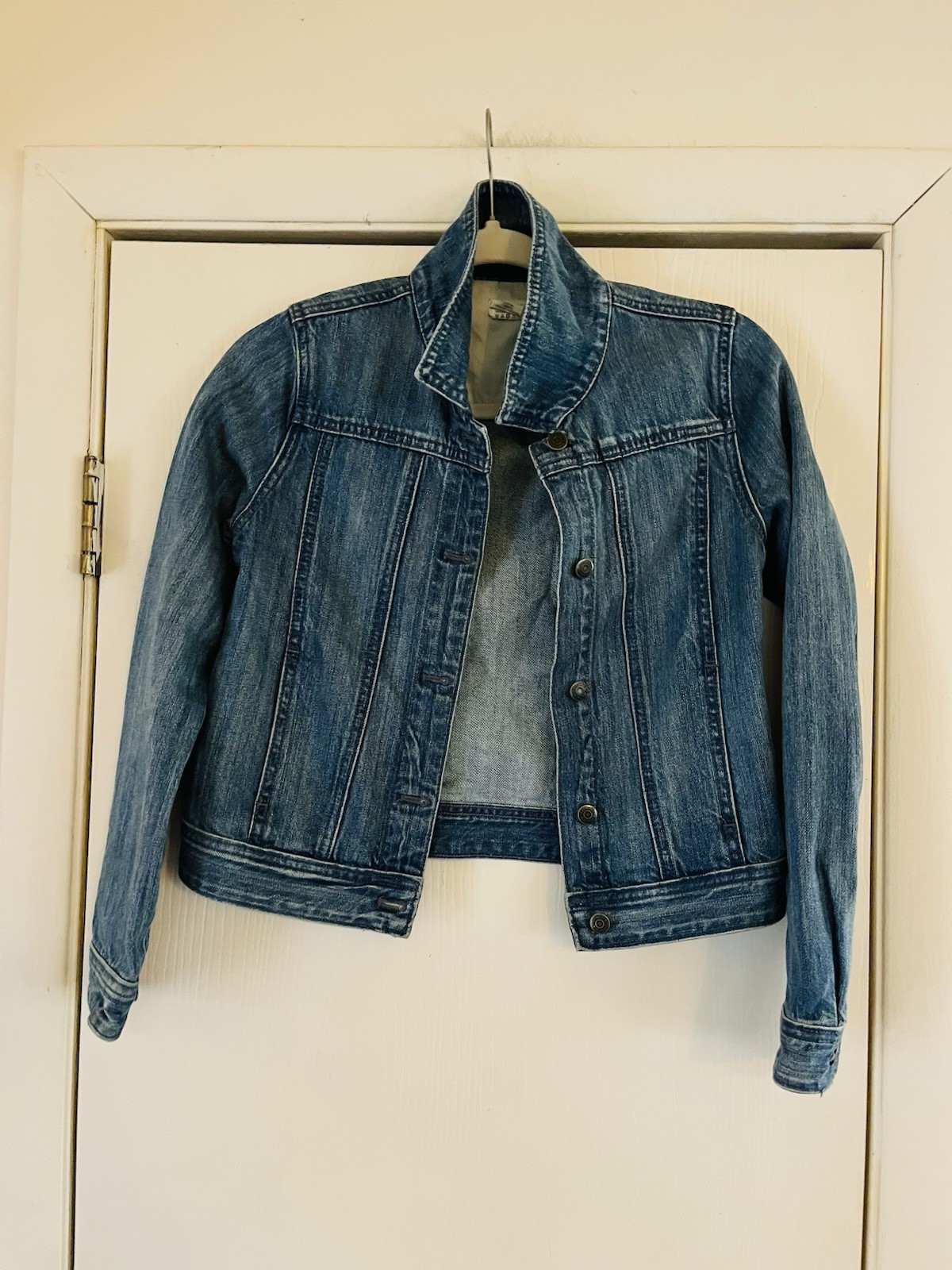 J Crew Crewcuts Girls Denim Western Prairie Cottagecore Boho Crop Jacket 12