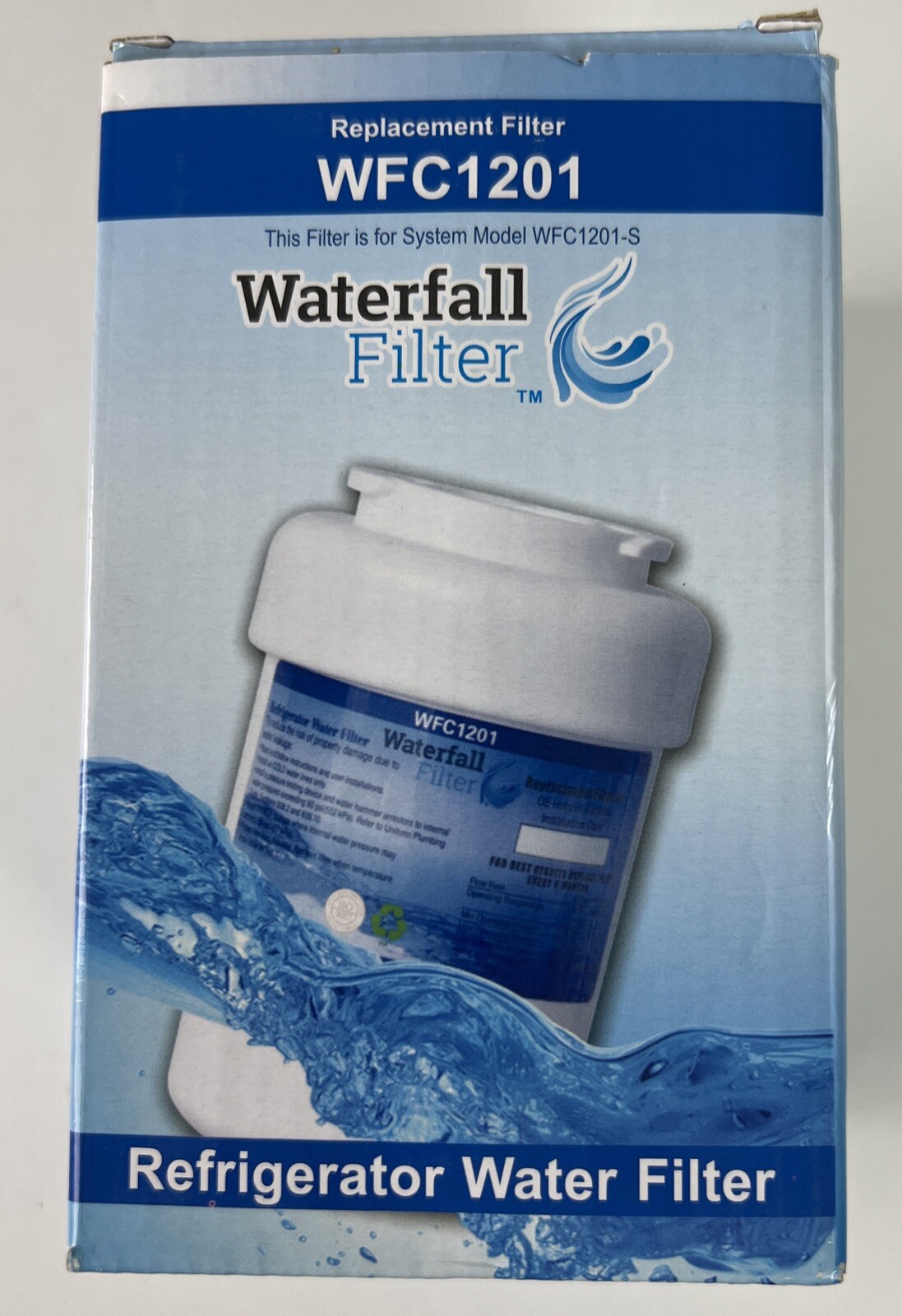 Waterfall Water Filter WFC1201 Refrigerator Compatible with GE MWF SmartWater A3