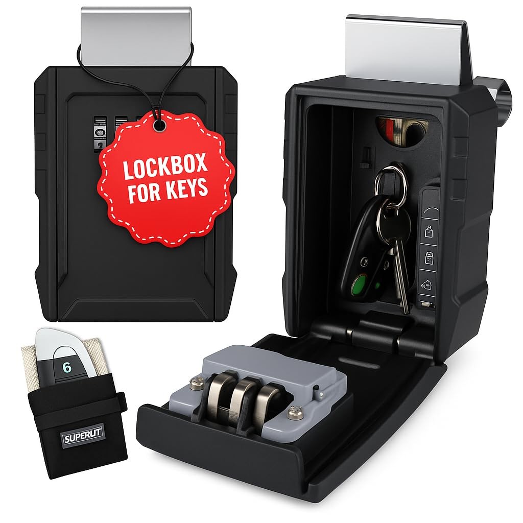 Superlit XL Car Lock Box – Turo Key for Window & Extra Large, 