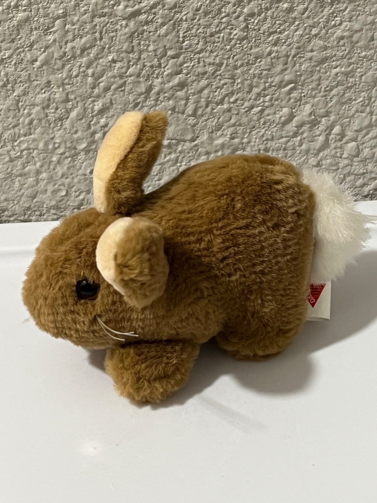 Vintage Dakin Brown Bunny Rabbit 1983 Stuffed Fluff Tail Animal Plush 5"