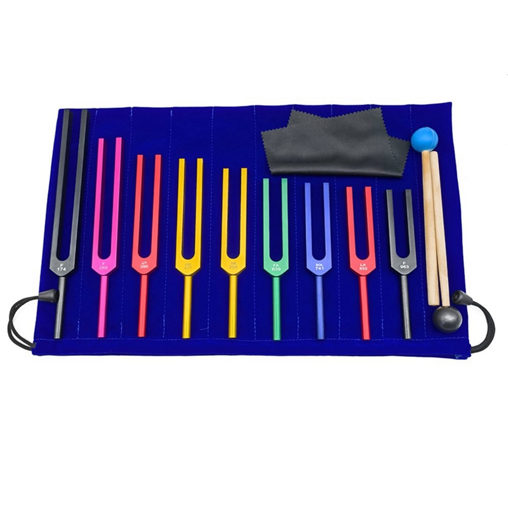9 Piece   Aluminum Alloy Tuning Forks Speech Therapy P3K21218