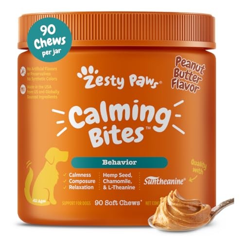 Zesty Paws Calming Chews for Dogs - Composure & Relaxation for Stress &