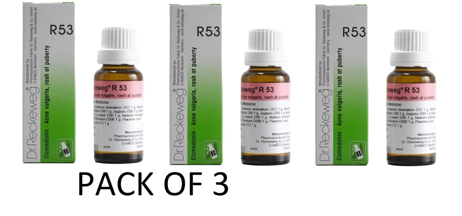 Dr. Reckeweg R53 Drops 22ml x 3 Expairy - 1/2027  Homeopathic Drop & Remedies