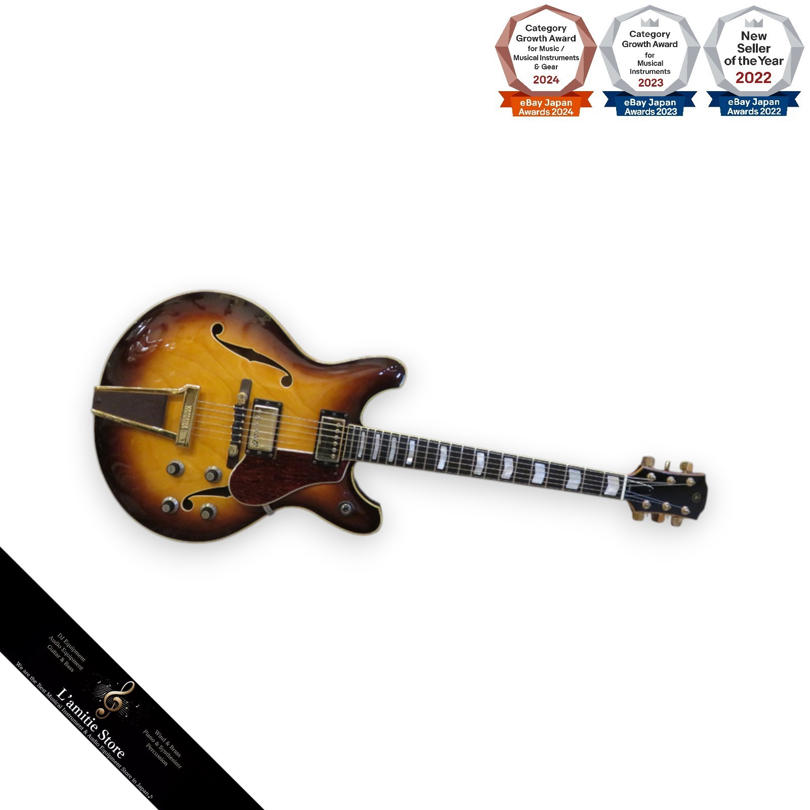 Yamaha SA90 Electric Guitar Natural Maple Ebony Dual Humbuckers 1974