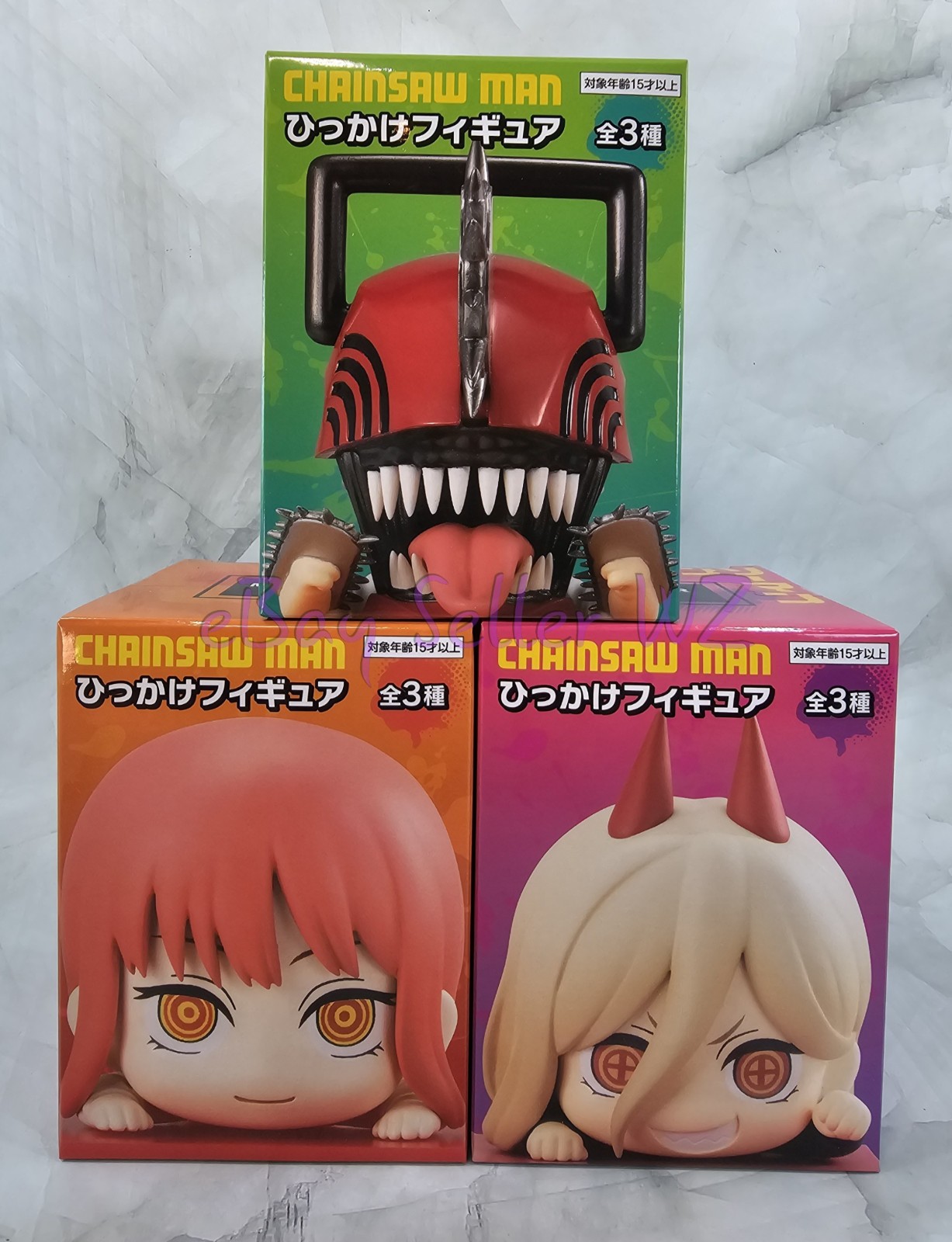 Chainsaw Man, Power, Makima Hikkake Figure Set of 3 Denji Hooked FuRyu New