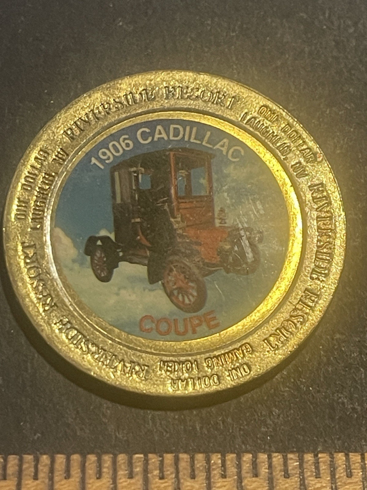 Riverside. $1 Casino Token. Laughlin, NV. 1906 Cadillac. T584