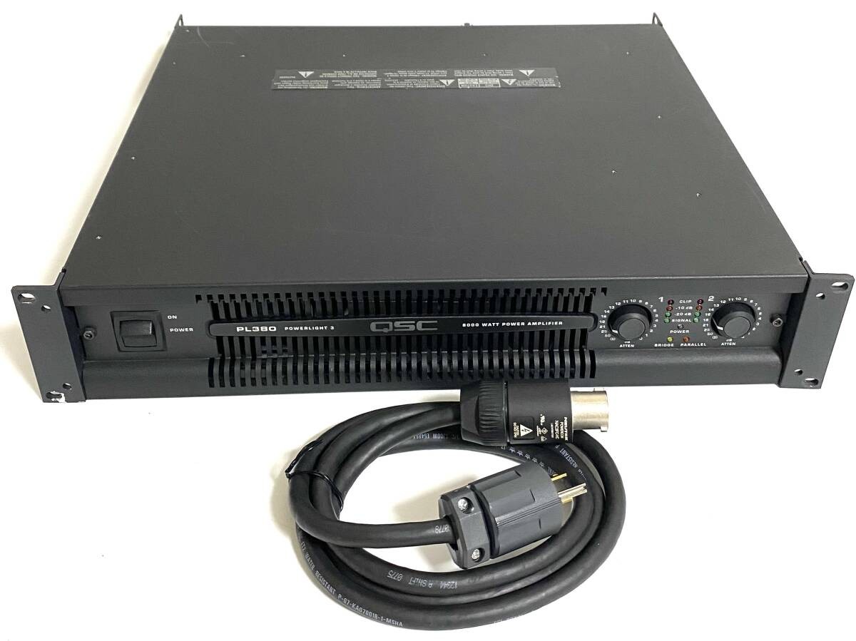 QSC PL380 PowerLight3 Power Amplifier 8000 Watt w/ Power Cable Japan JN02 13.0