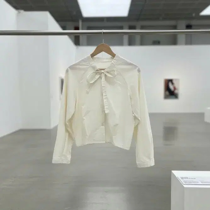 Ivory Ribbon Shirring Blouse