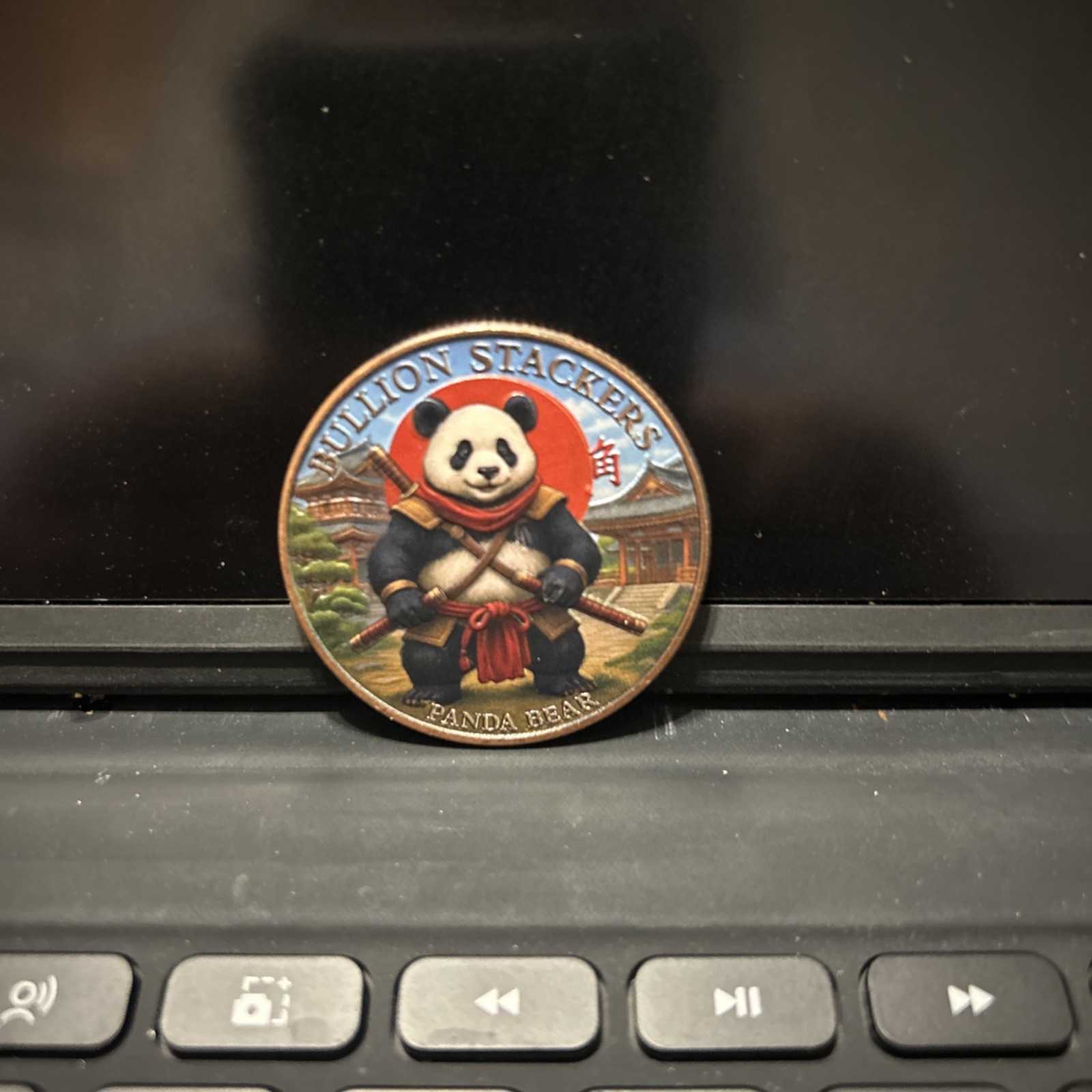 1oz Copper .999 Bullion Stackers 2nd Release Panda Bear Colorized 