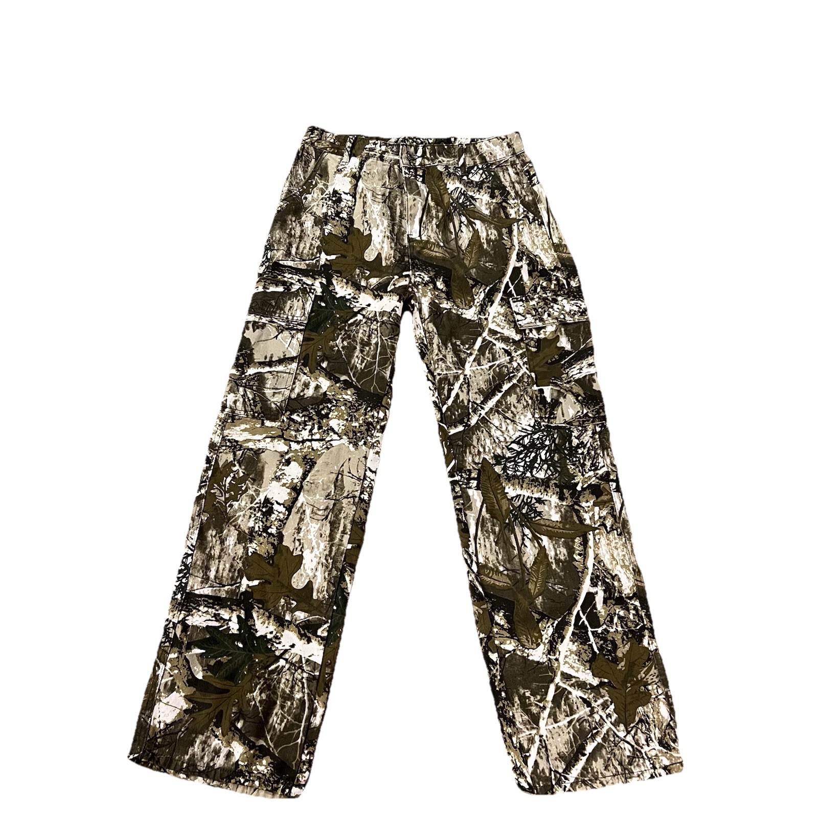 Camo Cargo Jeans Hunting Fishing Outdoor Utility Grunge Unisex 32x29 Brown Green