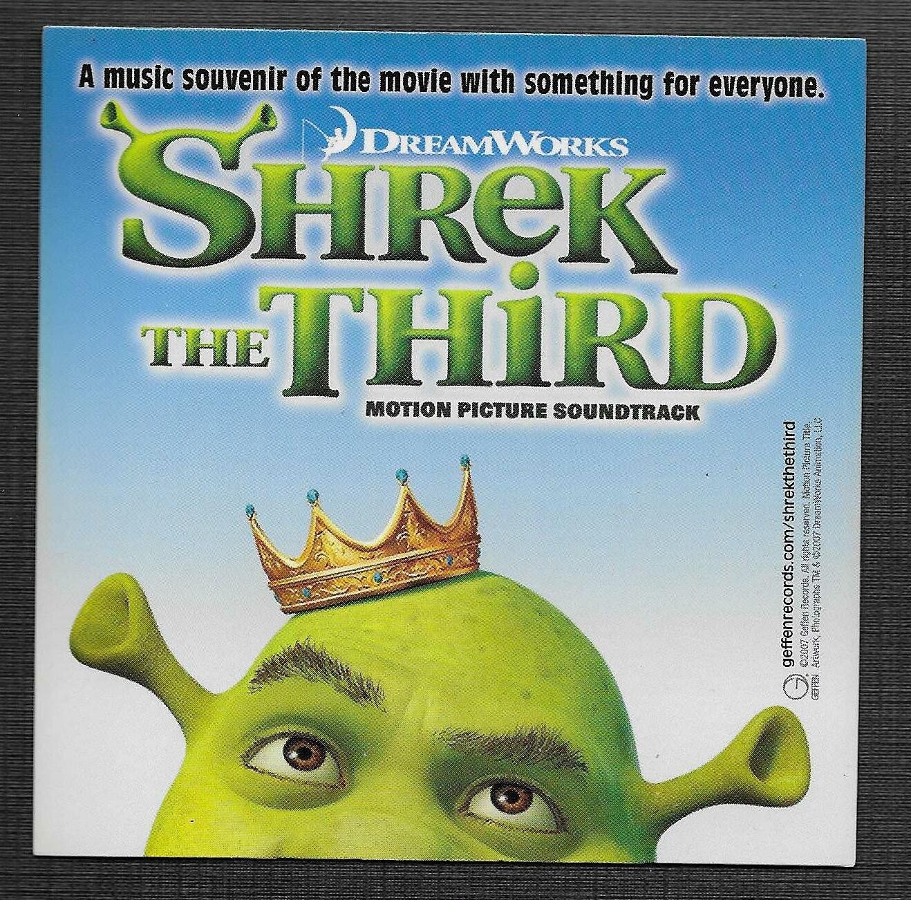 SHREK the THIRD Vintage 2007 LARGE PROMO MAGNET For Soundtrack CD MINT 4x4 USA