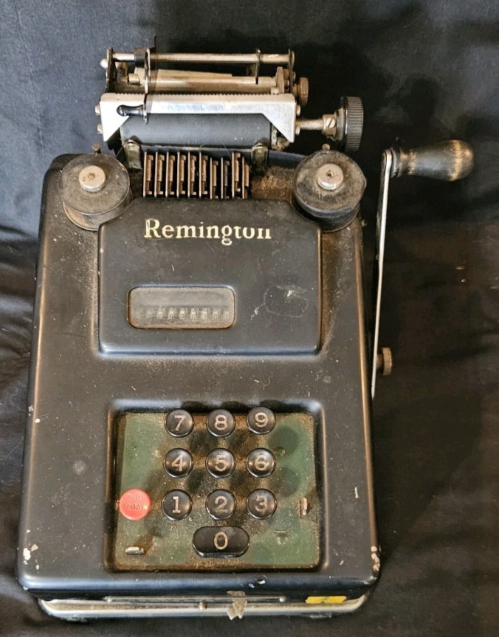 Antique 1930s Remington Rand Adding Machine M51194 - 10-Key Mechanical...