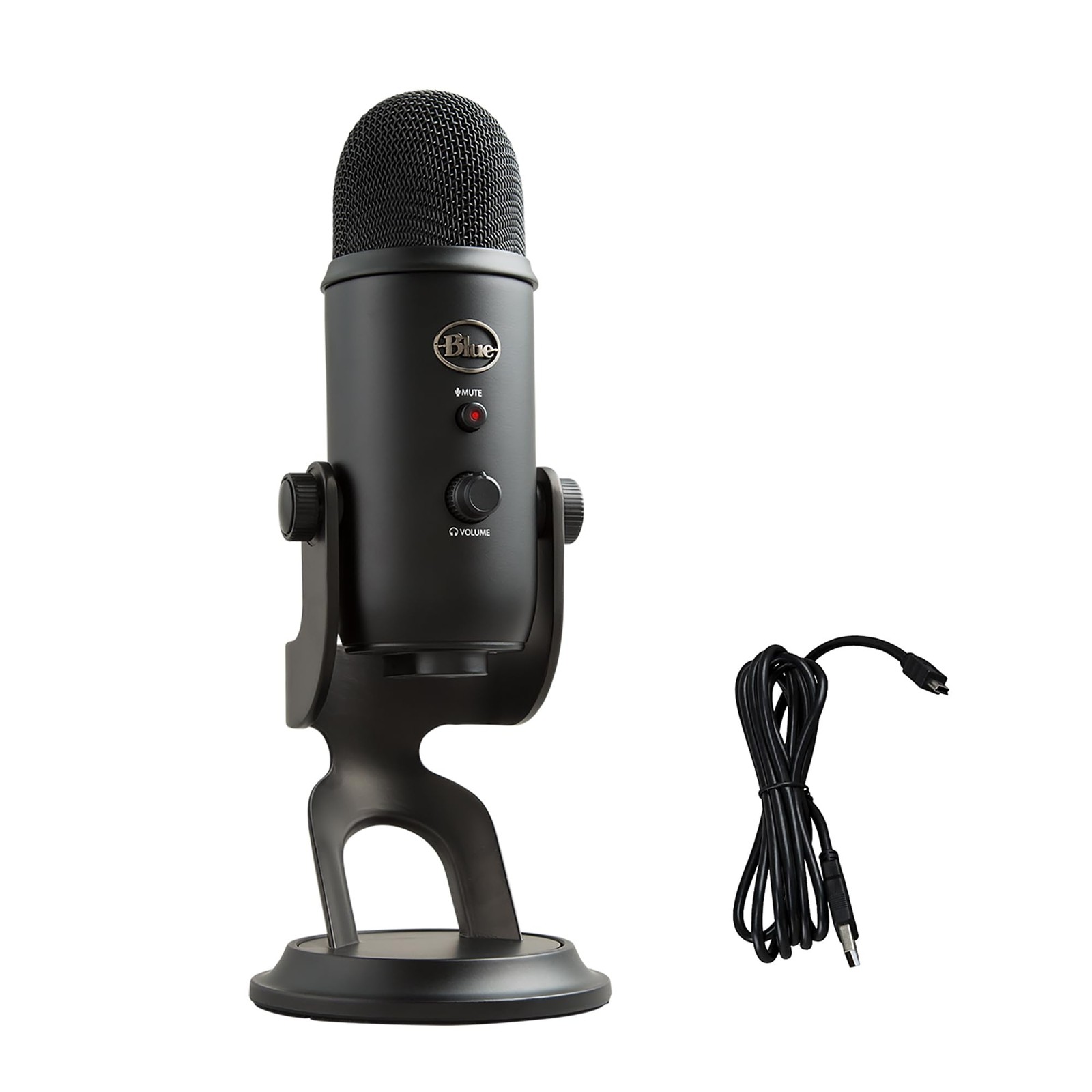 Microphone USB Creators Blue Yeti Blackout Logitech Gaming Streaming Podcast