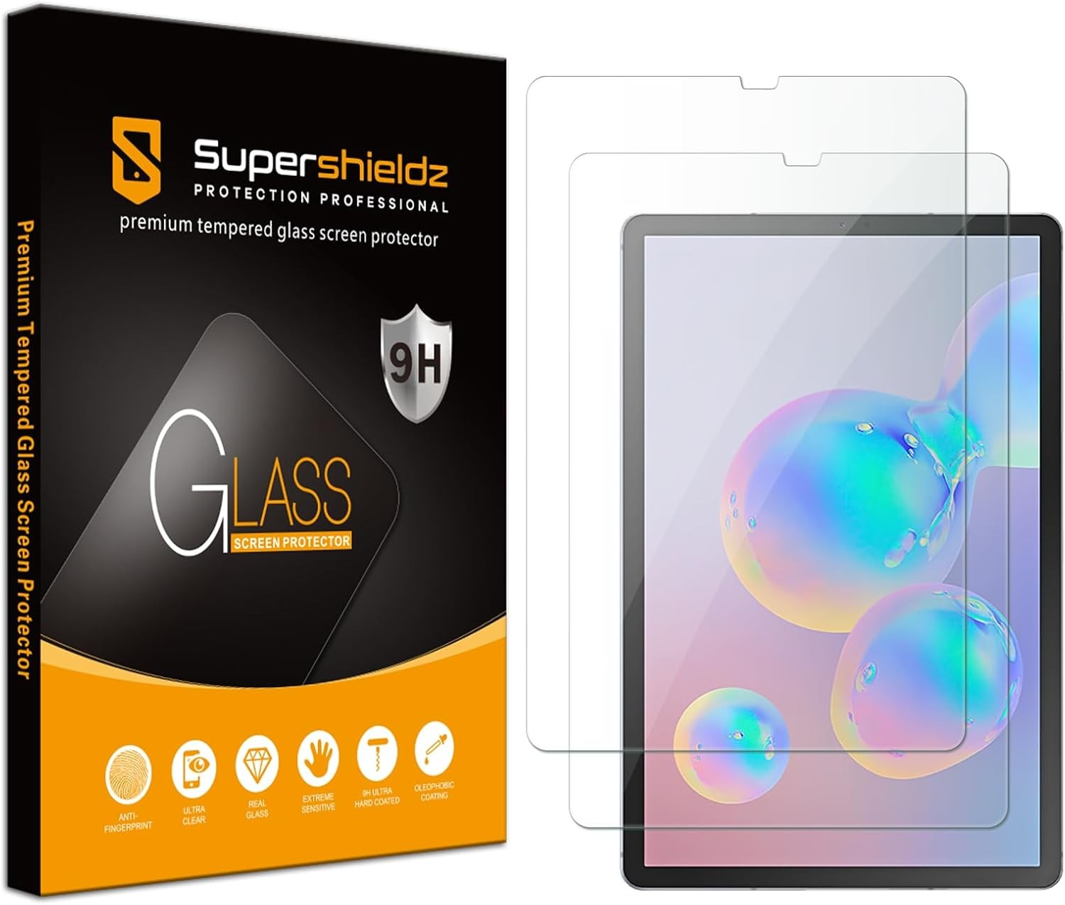 2 Pack Tempered Glass Screen Protector for Samsung Galaxy Tab S6