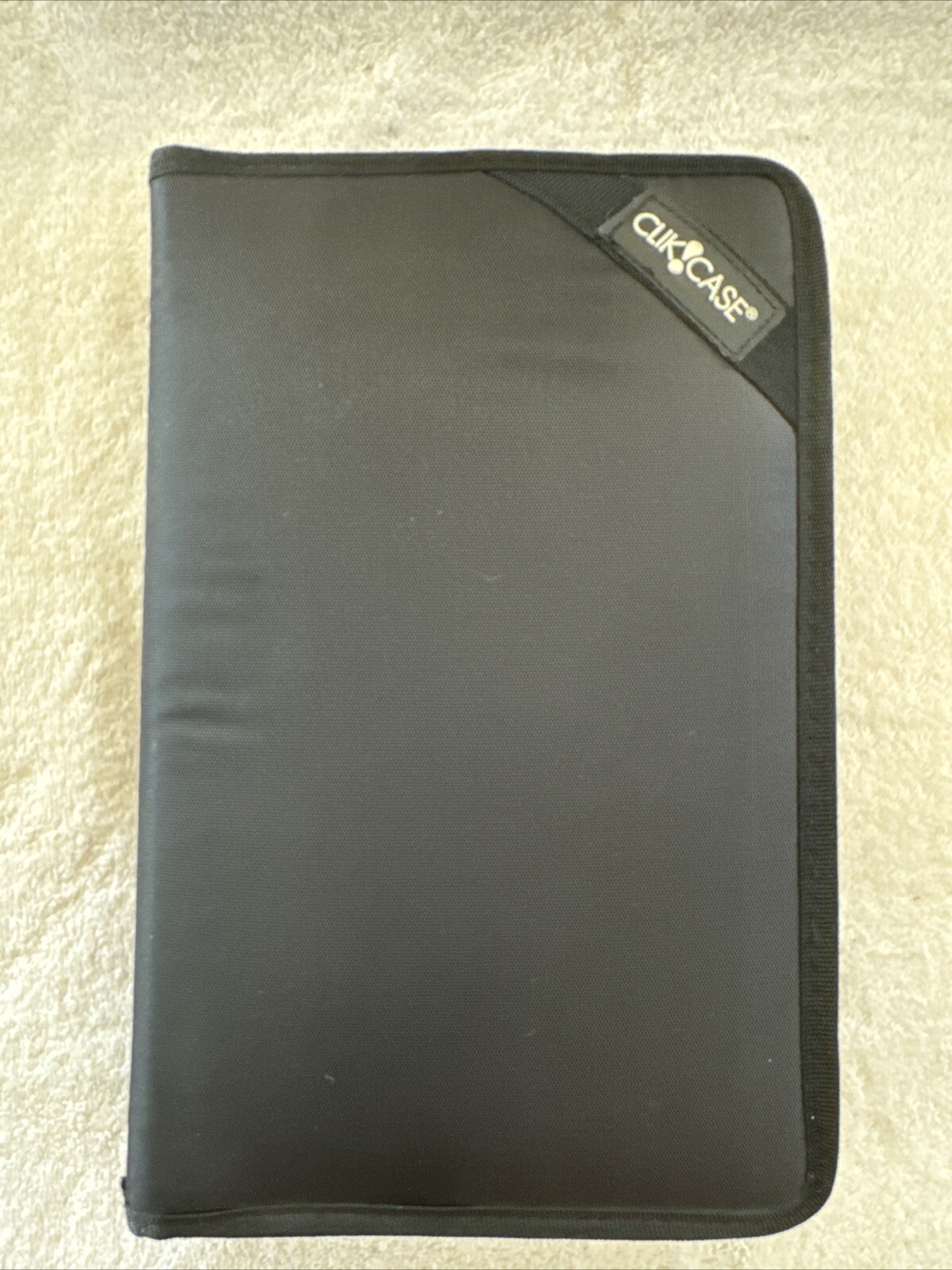 24/CD Portable Storage Case Clik! Case Padded Nylon Soft Carry w/ Pocket CD Case