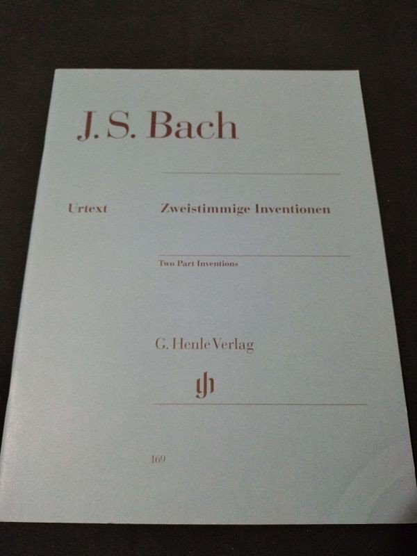Sheet Music Piano Solo J.S. Bach 2 Voice Invention Henle Old Edition Shelf NpB4