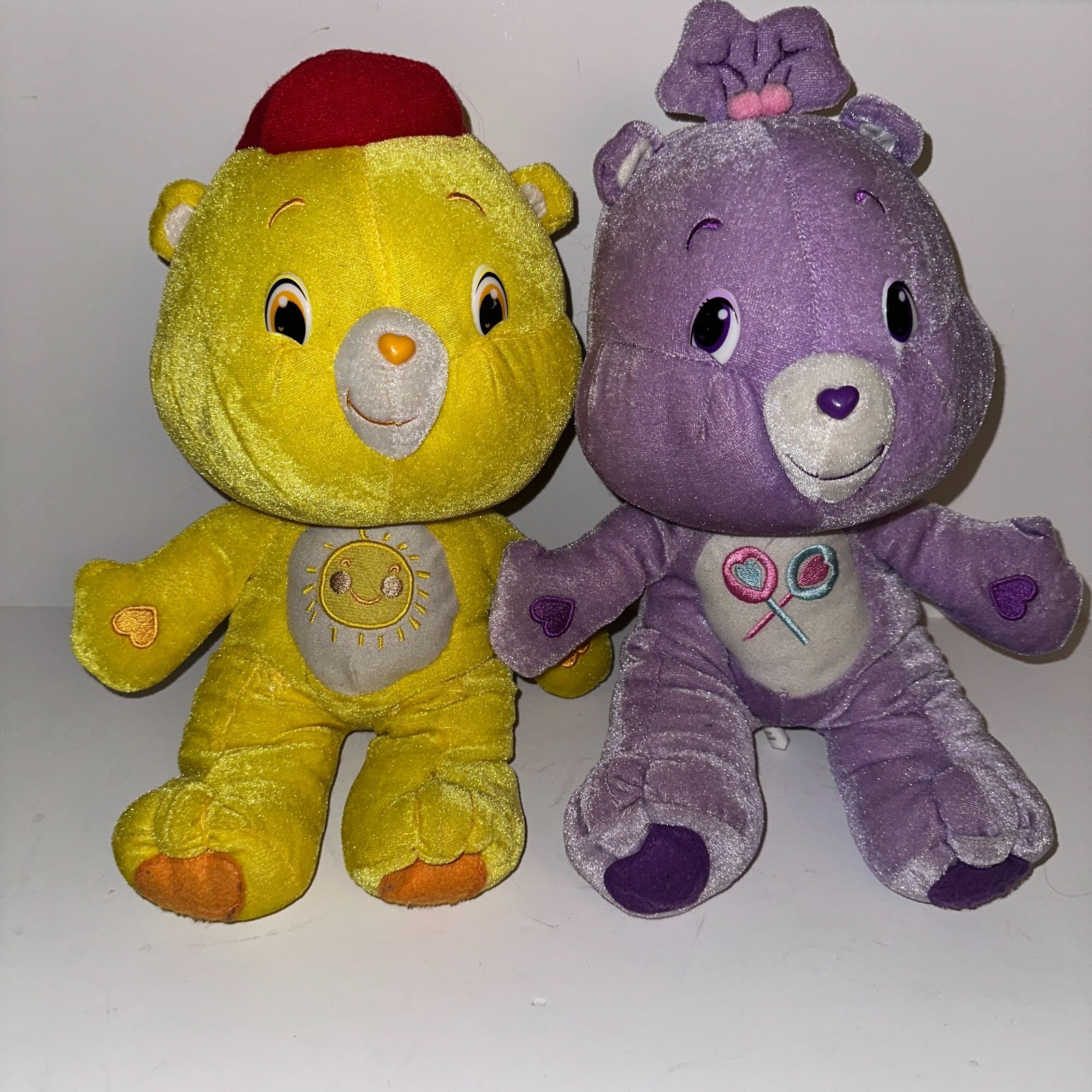 Care Bears Funshine Bear & Share Plush 2007 derpy CARNIVAL PRIZES Nanco