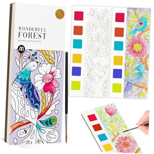  Watercolor Painting Books, Pocket Watercolor Painting WONDERFUL FOREST