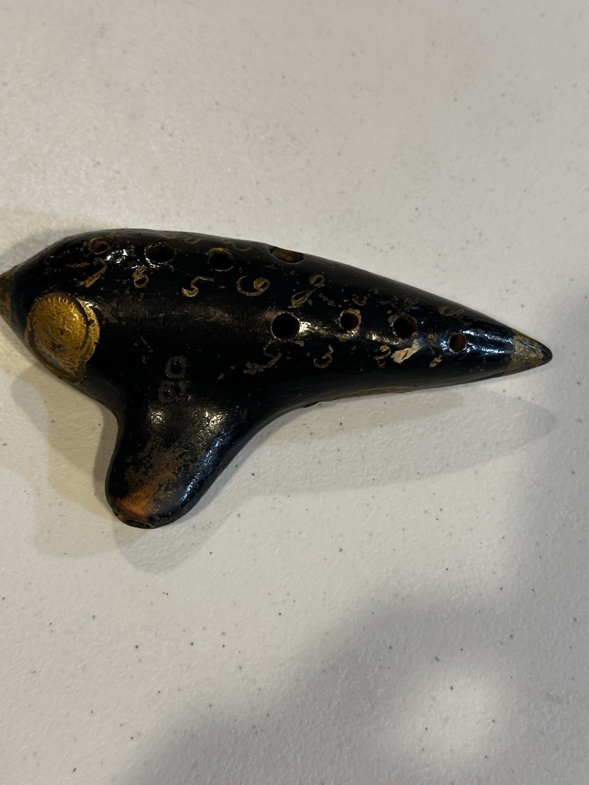 Antique 1880s Vintage Flute Ocarina Heinrich FIEHN Austria Early Instrument Clay