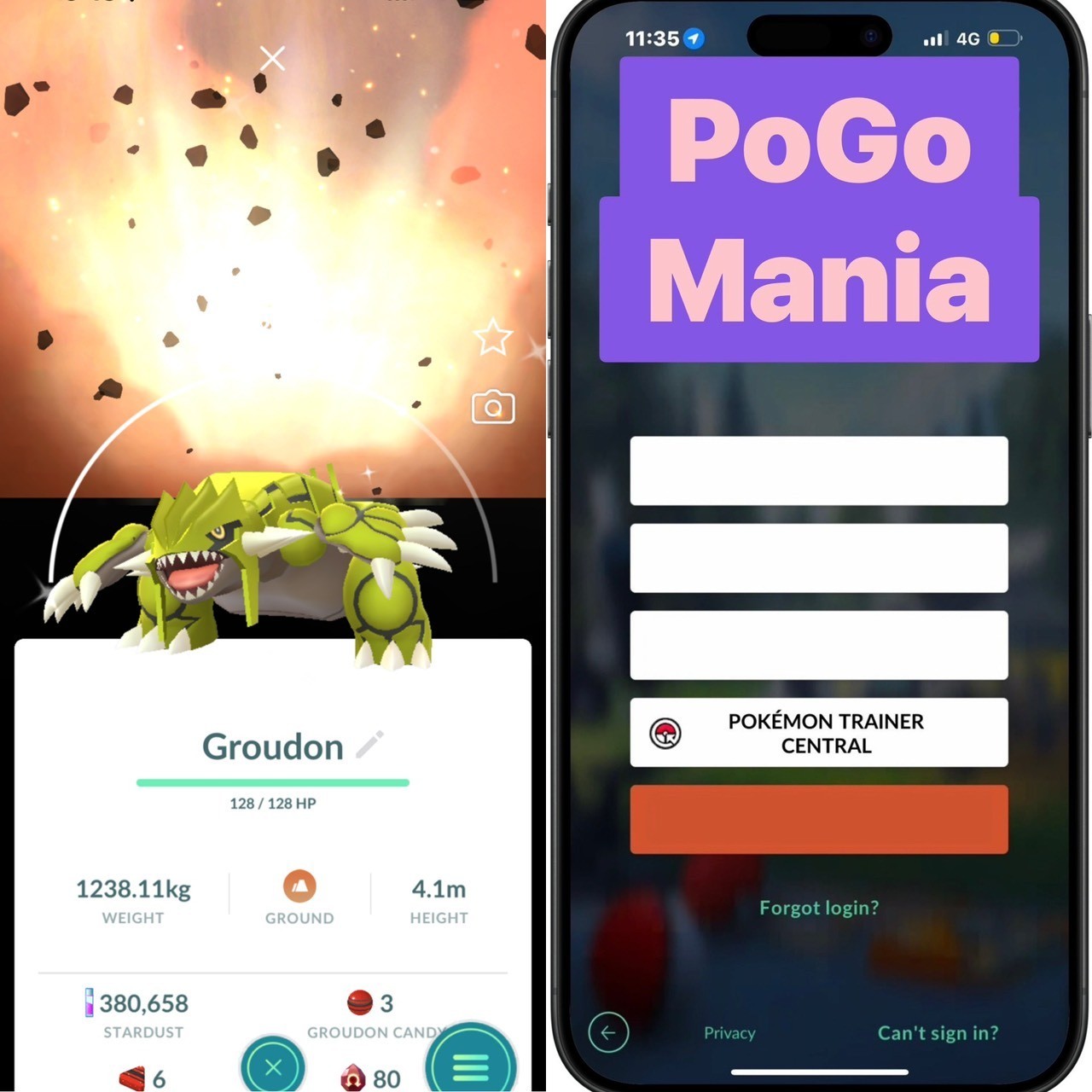 Shiny Groudon✨Ruby Version Special Background✨mini PTC 20k✨(read description)