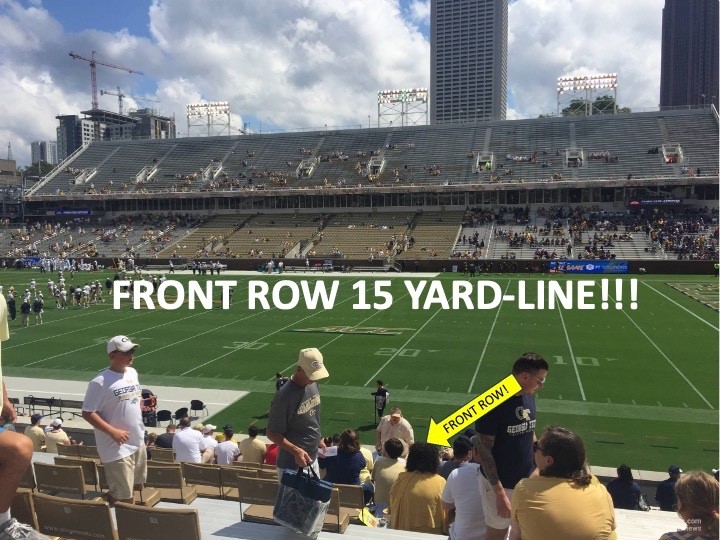 2 TICKETS GEORGIA TECH FOOTBALL vs WAKE FOREST 11/21 - LOWER SIDELINE FRONT ROW!