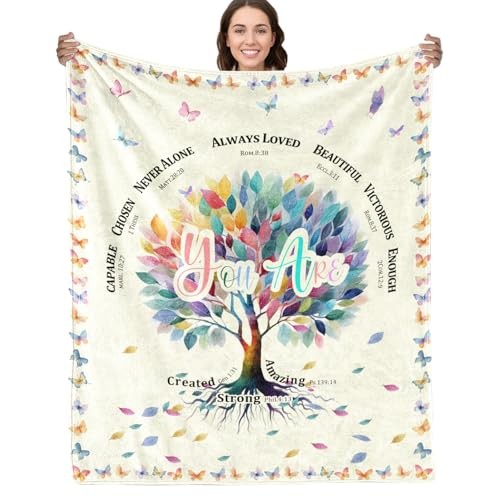 Tree of Life Christian Blanket for Women, Faith Blanket, Christian Tree