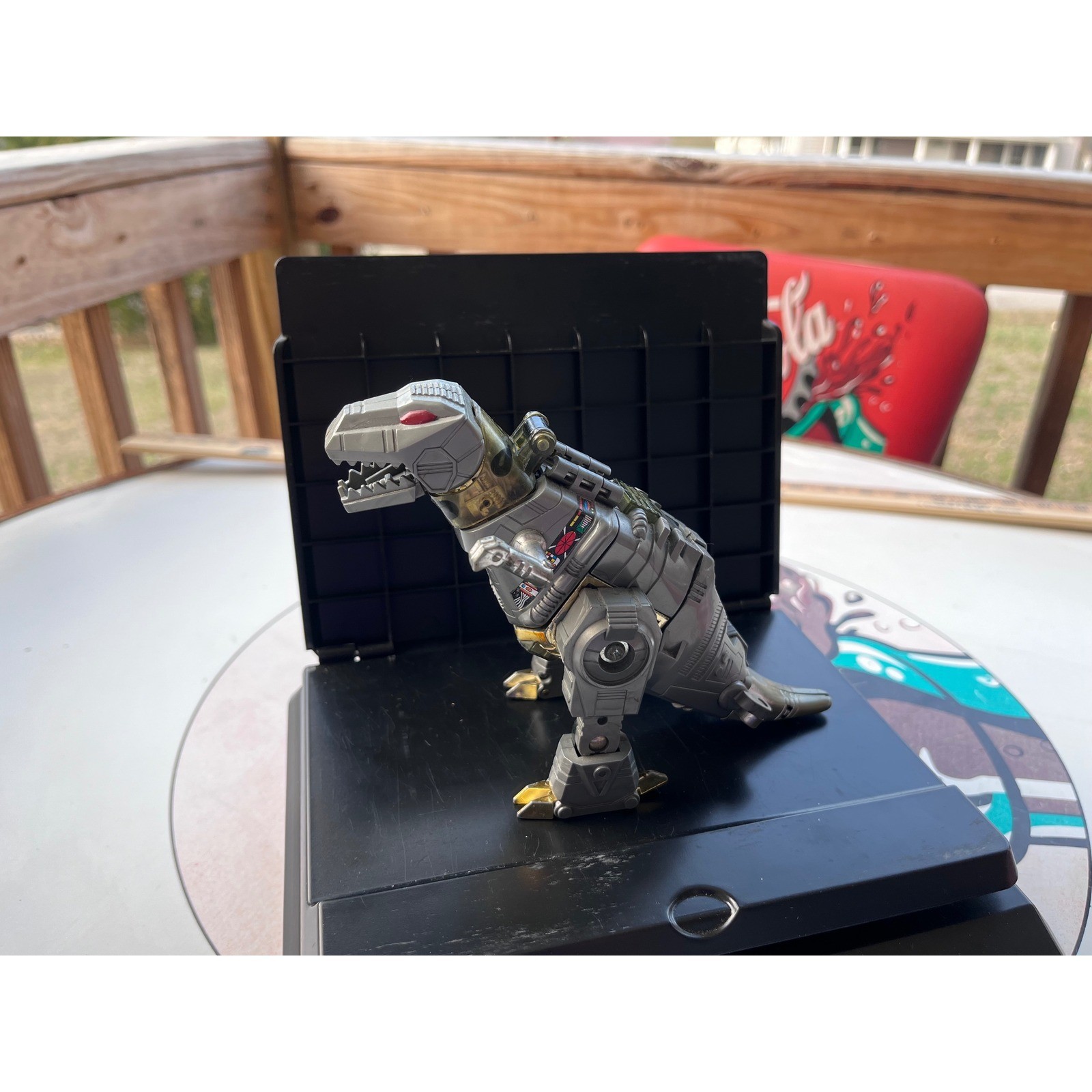 Vtg 1984 Transformers G1 Dinobot Commander Grimlock T-Rex Dinosaur Figure