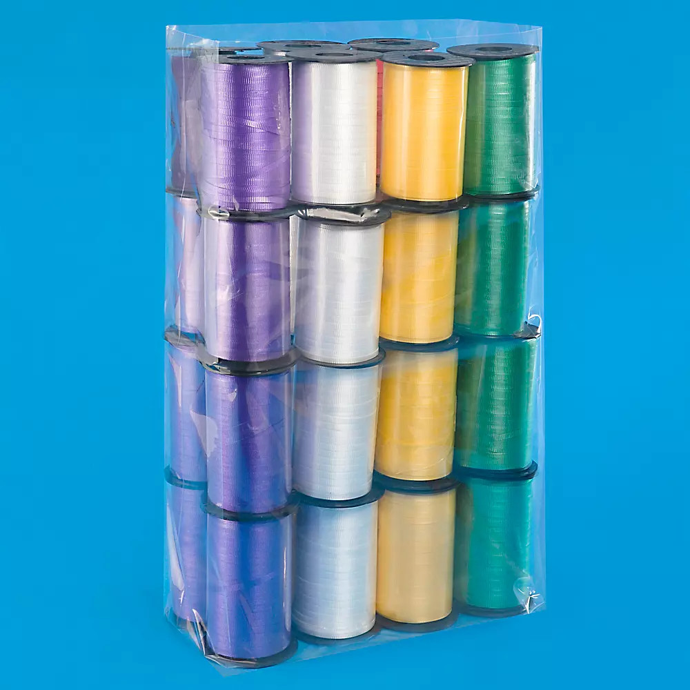 Pack of 500 12 x 6 x 24" 2 Mil Gusseted Poly Bags