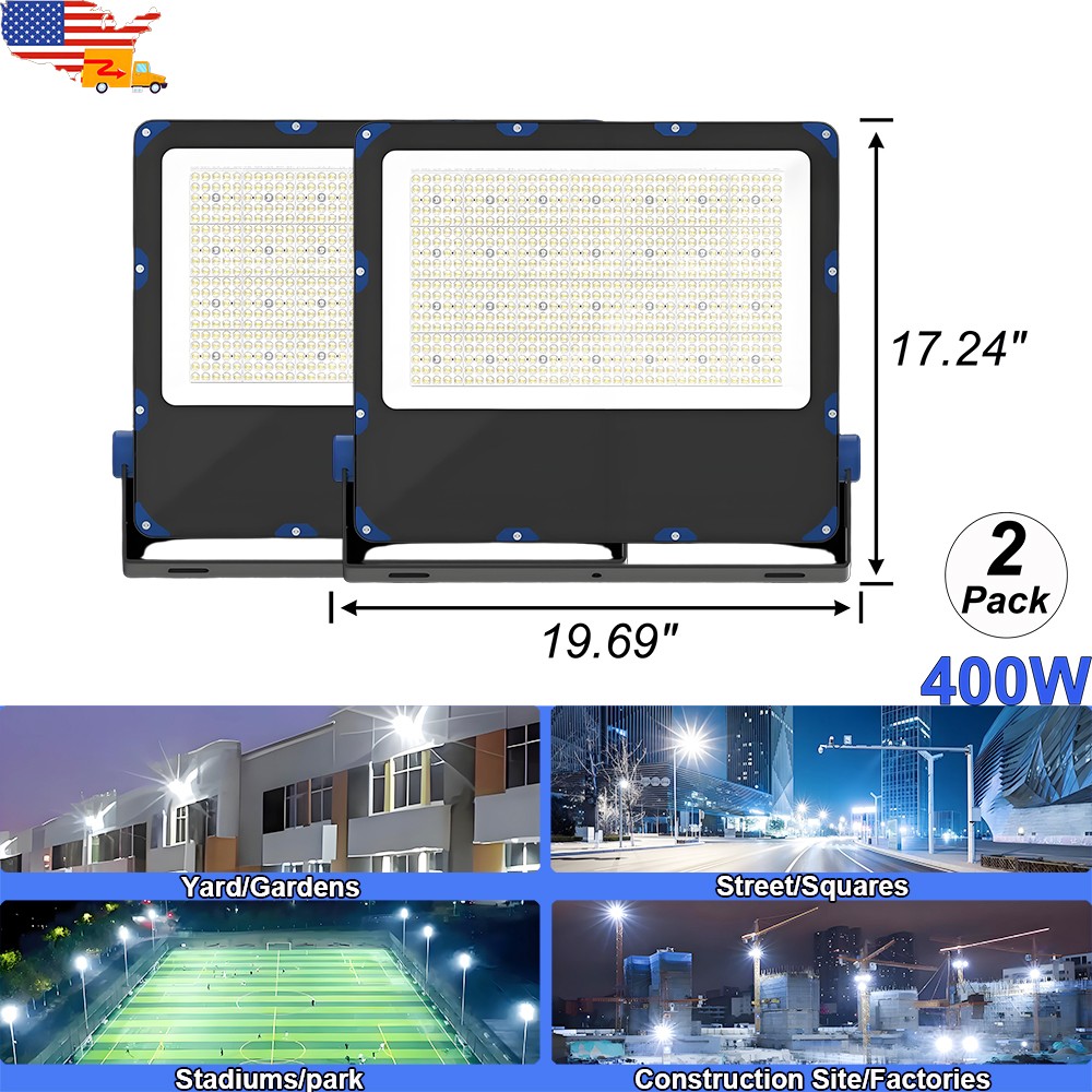 400W Flood Light Outside Lamp IP65 Led Square BackYard Factory Lights Waterproof