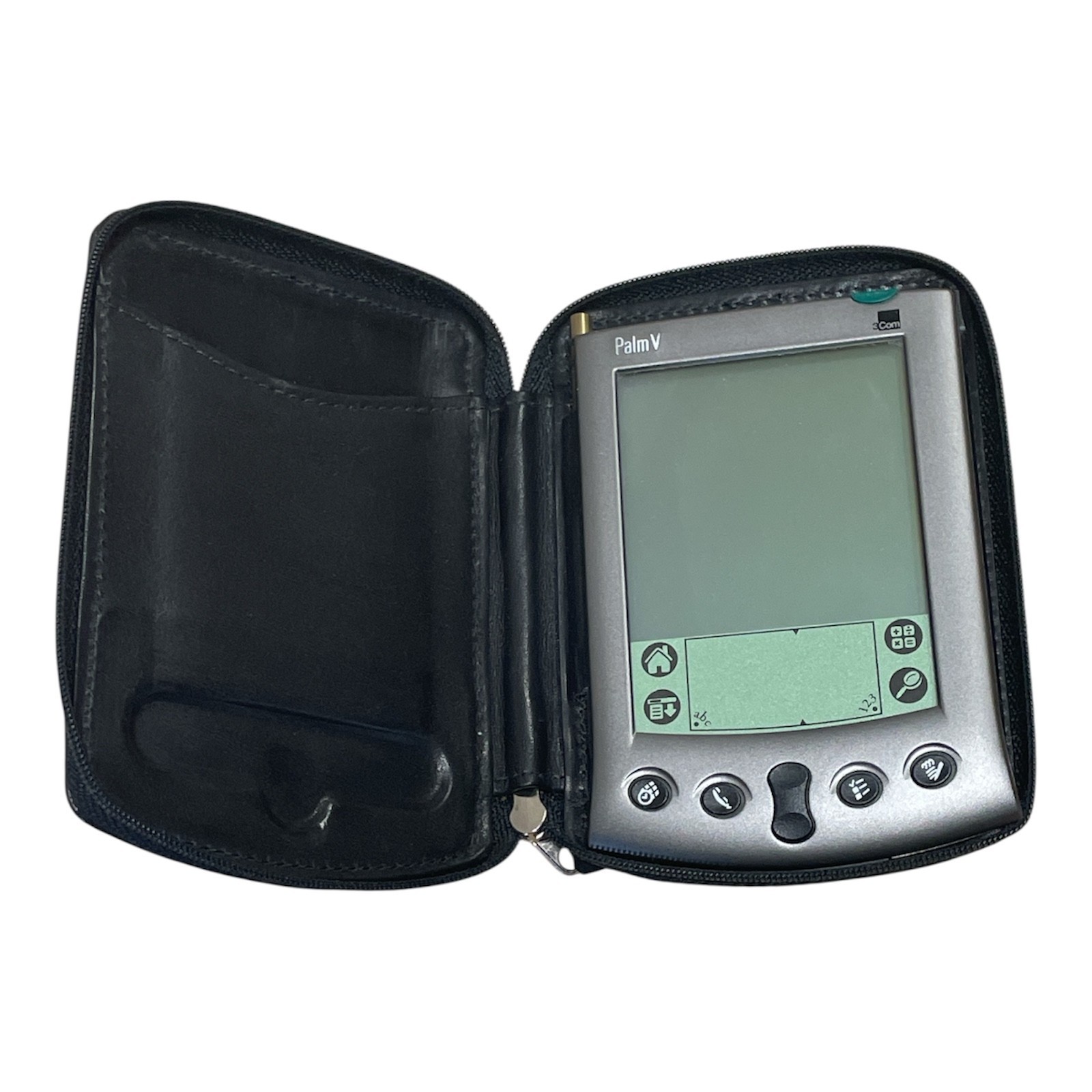 Palm V Handheld PDA with Stylus and Zipper Case - Untested