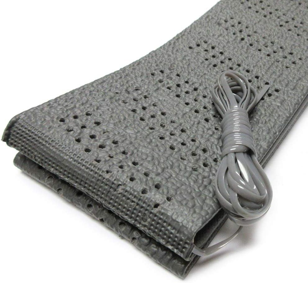 Grey Universal Steering Wheel Cover Lace-On Cushion Grip Accessory Auto Vehicle 