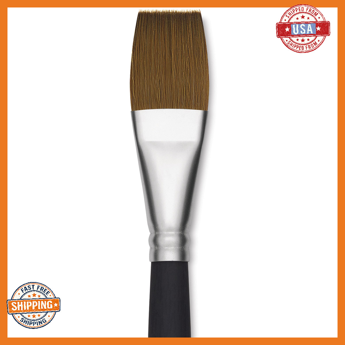 Princeton Aqua Elite Stroke Brush, Synthetic, Short Handle, 1 inch, 1 Count