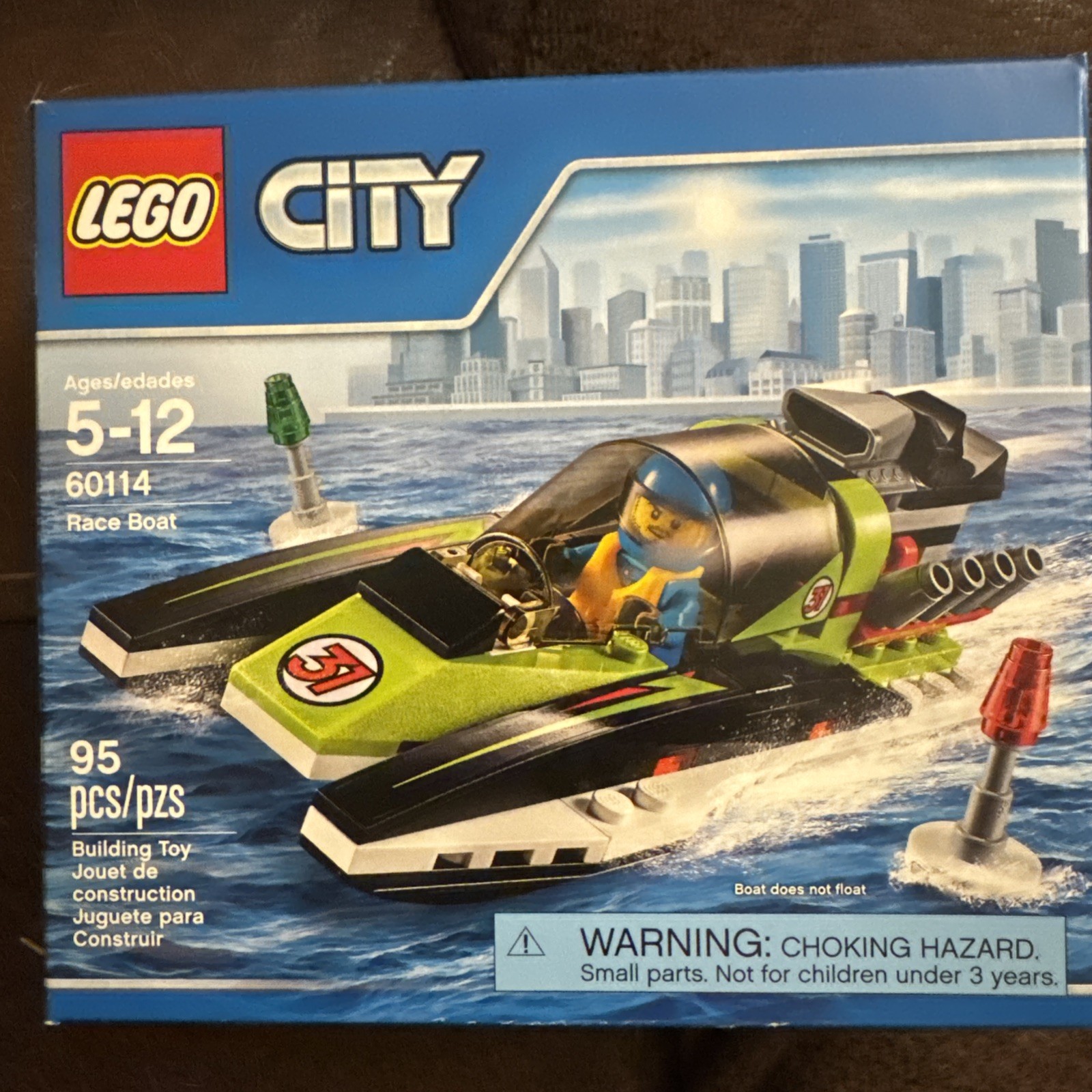 LEGO City 60124 Race Boat. New. Sealed.