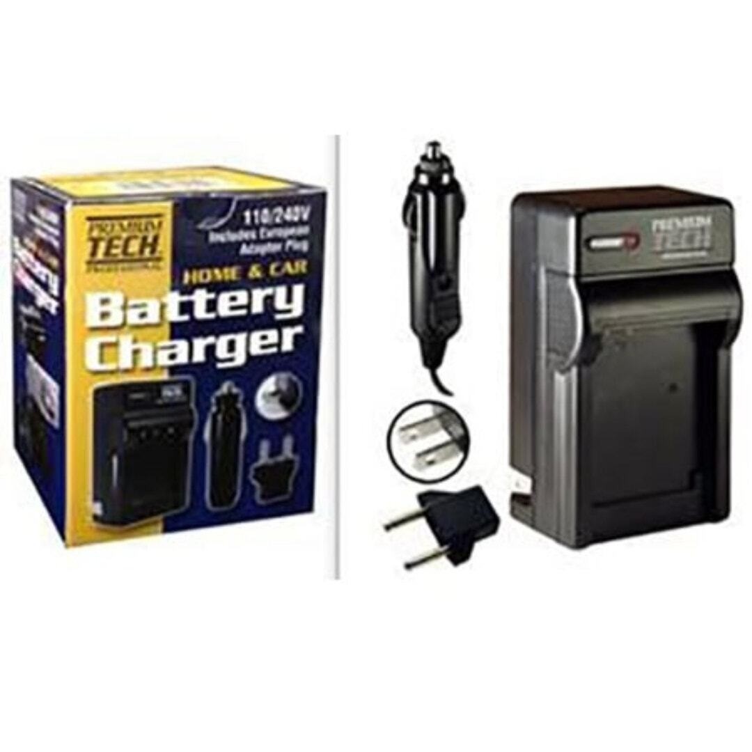 Premium Tech PT90 Battery Charger for Canon NB-12L-NB-13L (Home, Car & EU Plug)