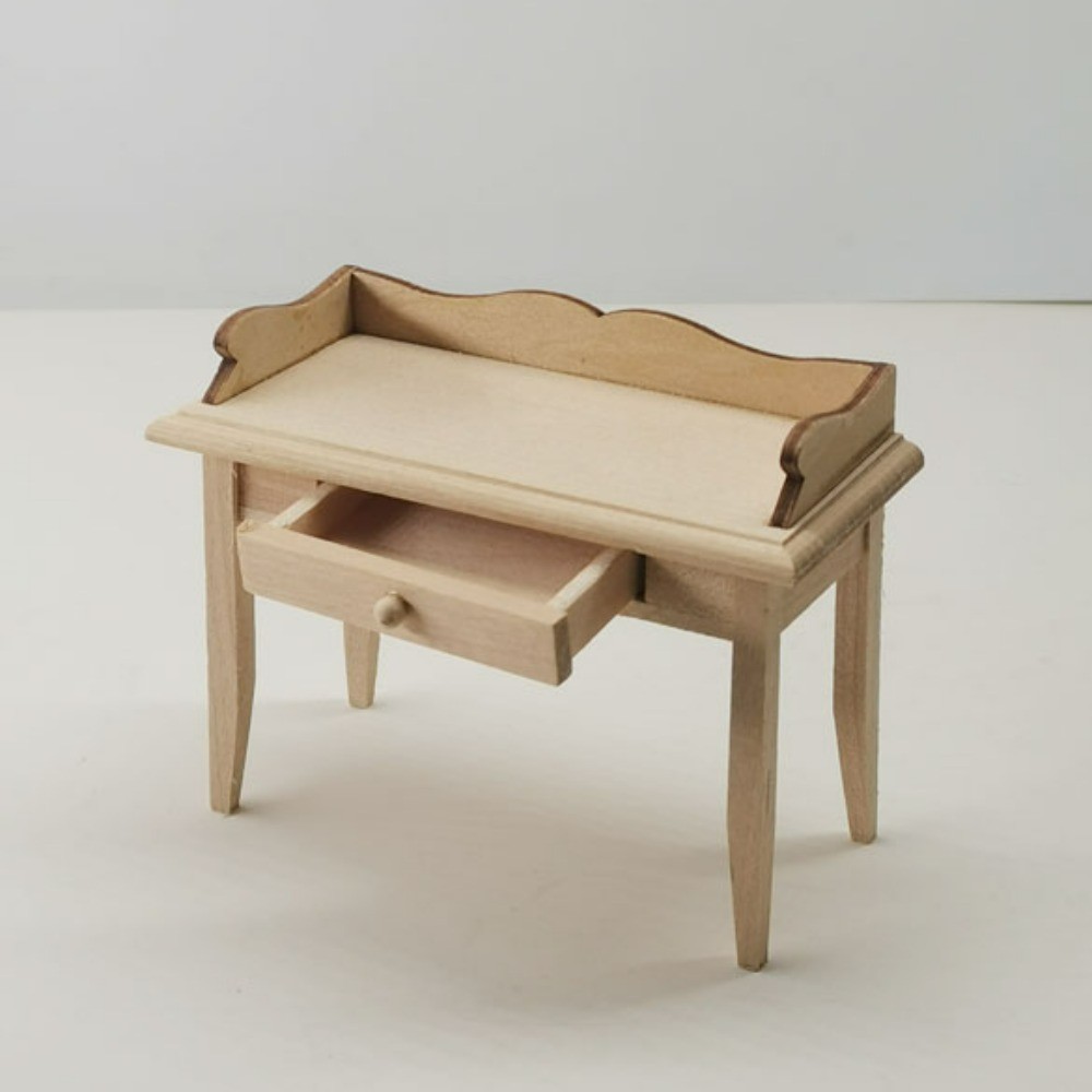 Dollhouse 1:12 Scale Old Desk Garden Tool Table Miniature Accessories Unpainted