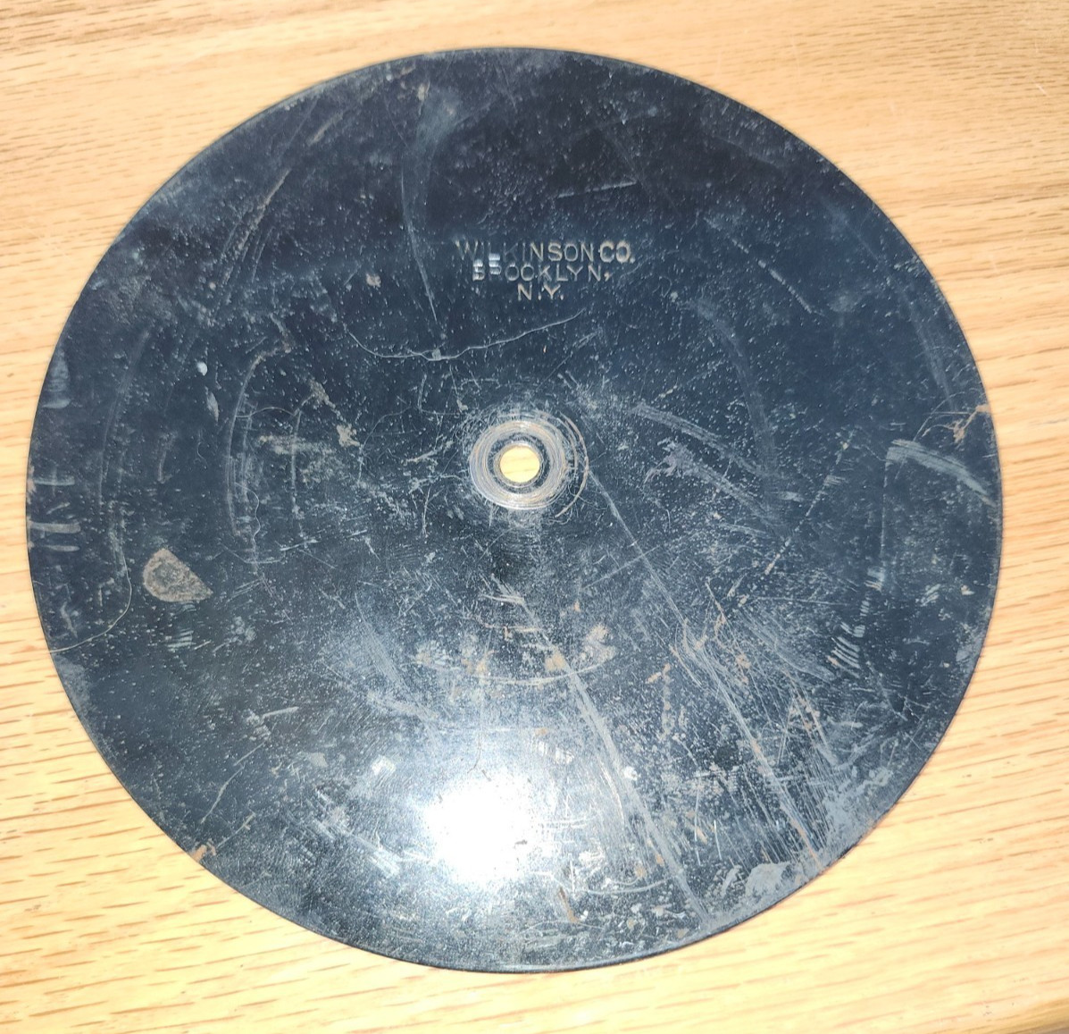 Signed Wilkinson Leaded Slag Stained Glass Lamp Base Bottom Plate