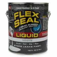 Flex Seal Liquid, 1 Gallon, White, Liquid Rubber Coating Sealant