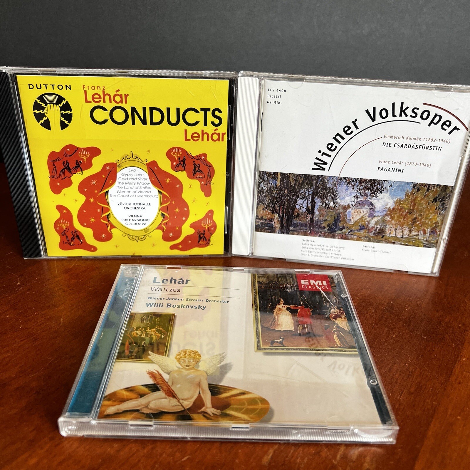 Lot: 3 Franz Lehar CD Conducts Lehar Waltzes Wiener Volksoper Die Csardasfurstin